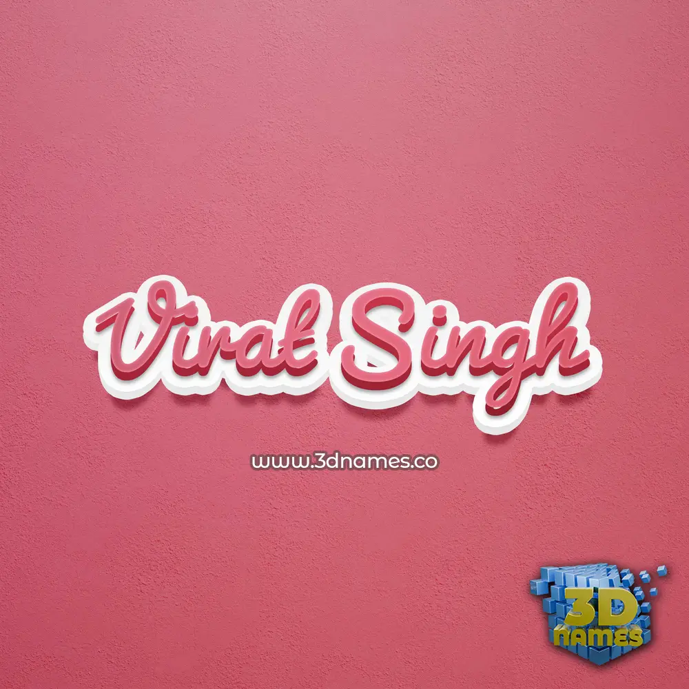 virat singh in Red Scribble style - 3D name wallpaper
