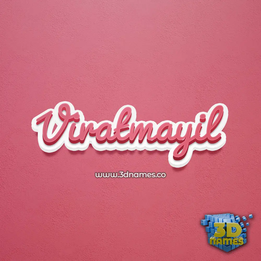 viratmayil in Red Scribble style - 3D name wallpaper