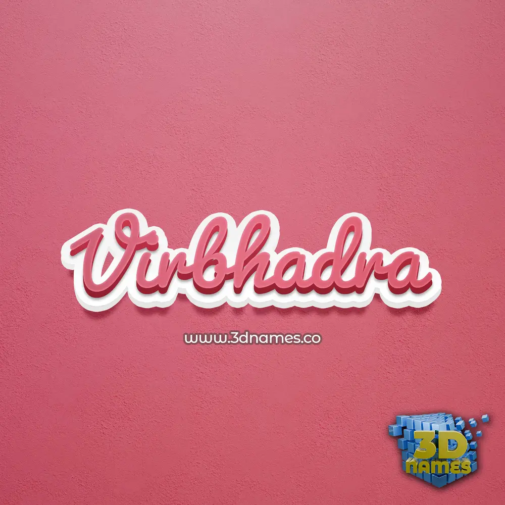 virbhadra in Red Scribble style - 3D name wallpaper