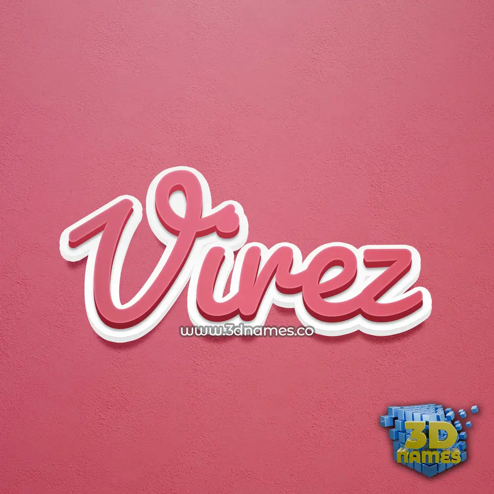 virez in Red Scribble style - 3D name wallpaper