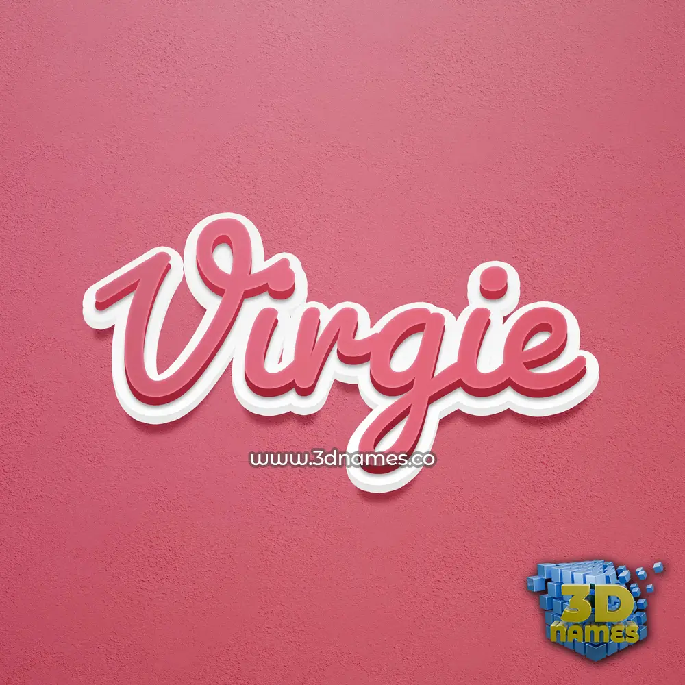 virgie in Red Scribble style - 3D name wallpaper