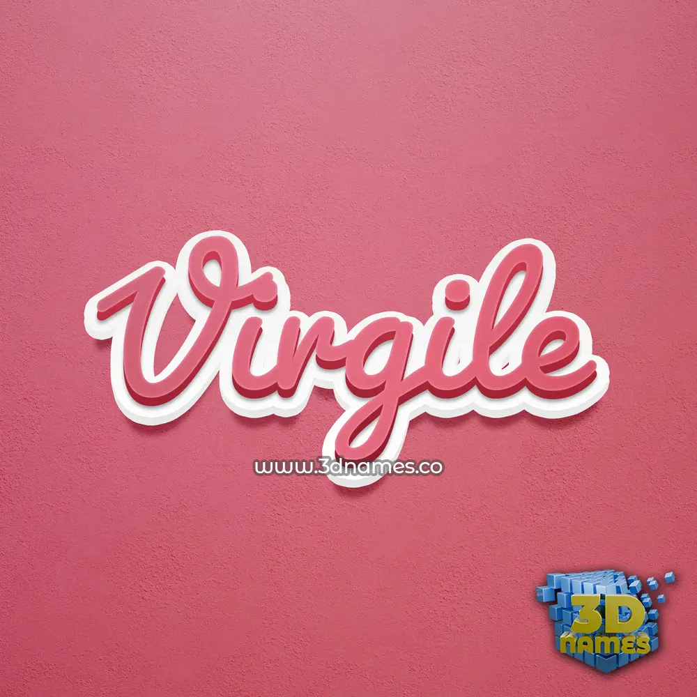 virgile in Red Scribble style - 3D name wallpaper