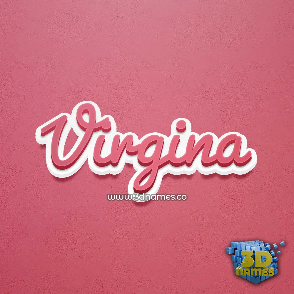 virgina in Red Scribble style - 3D name wallpaper