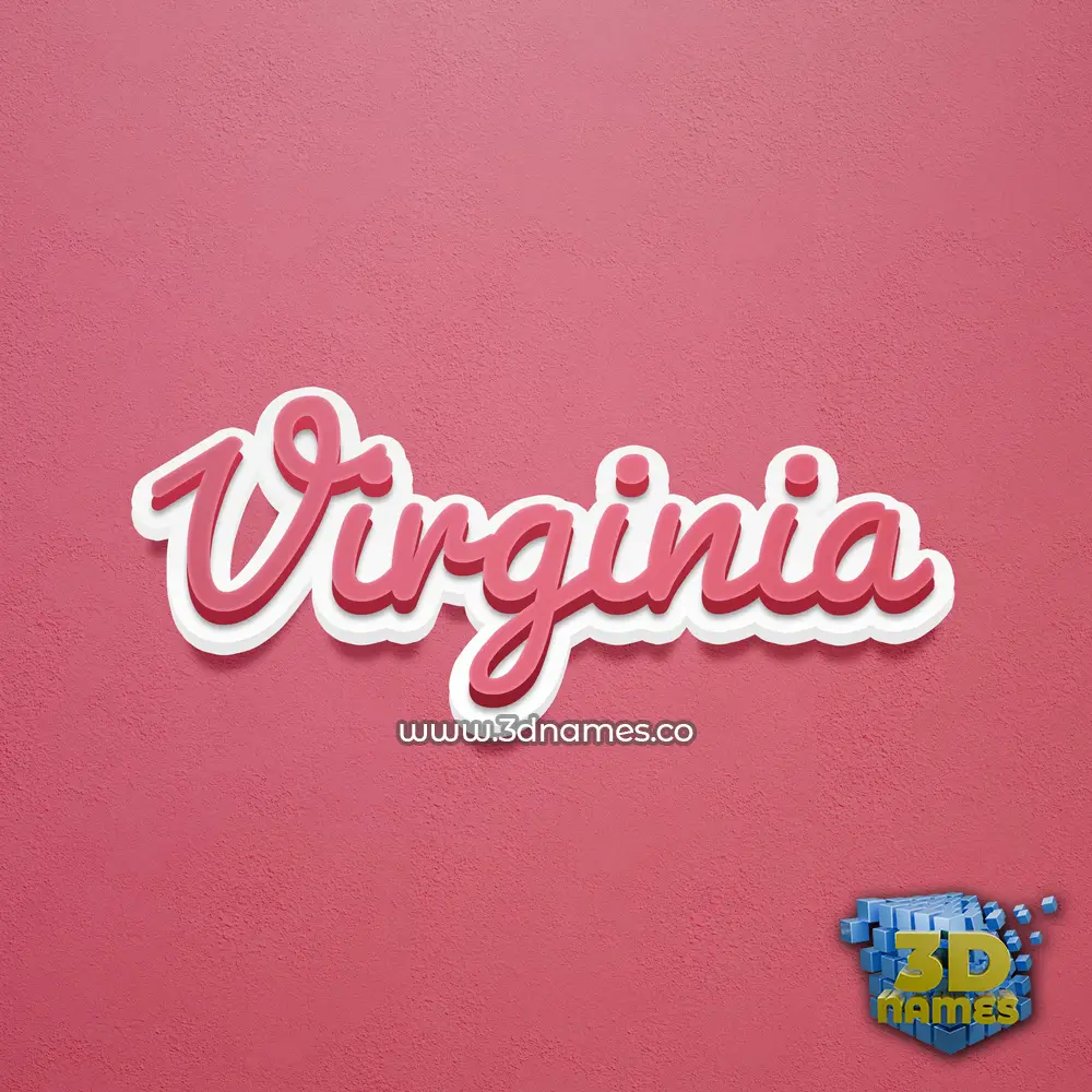 virginia in Red Scribble style - 3D name wallpaper