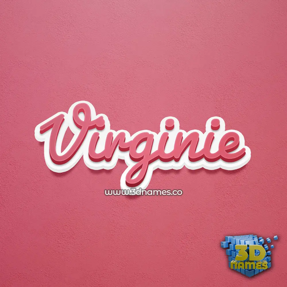 virginie in Red Scribble style - 3D name wallpaper