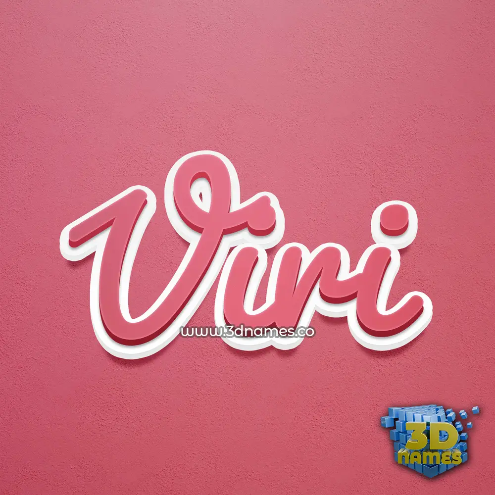 viri in Red Scribble style - 3D name wallpaper