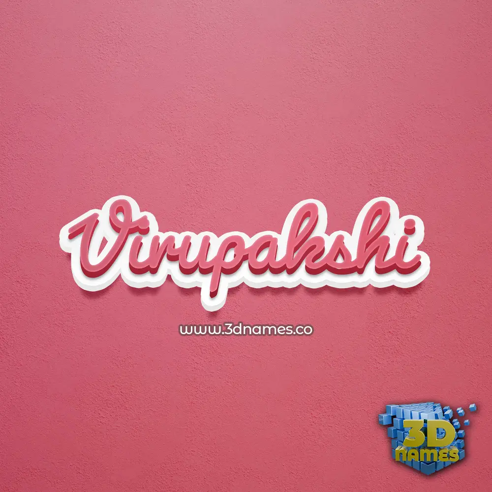 virupakshi in Red Scribble style - 3D name wallpaper