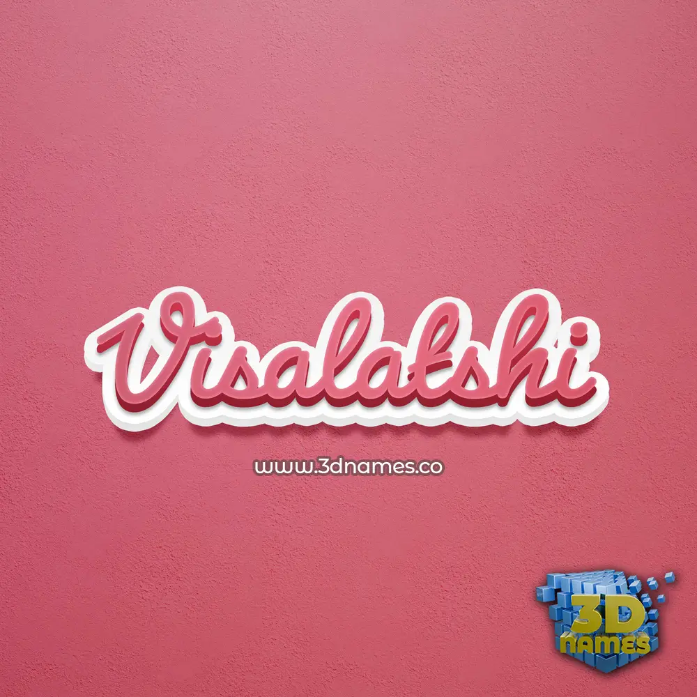 visalatshi in Red Scribble style - 3D name wallpaper