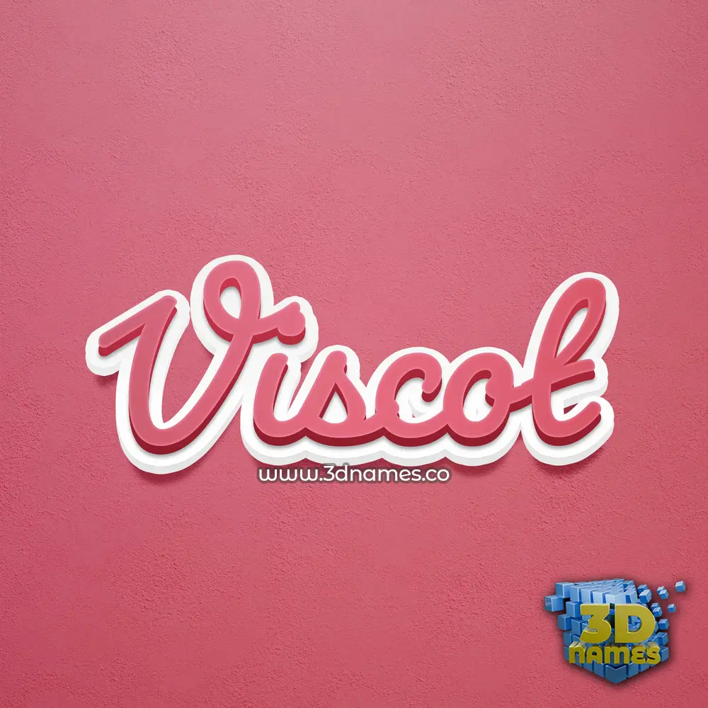 viscot in Red Scribble style - 3D name wallpaper