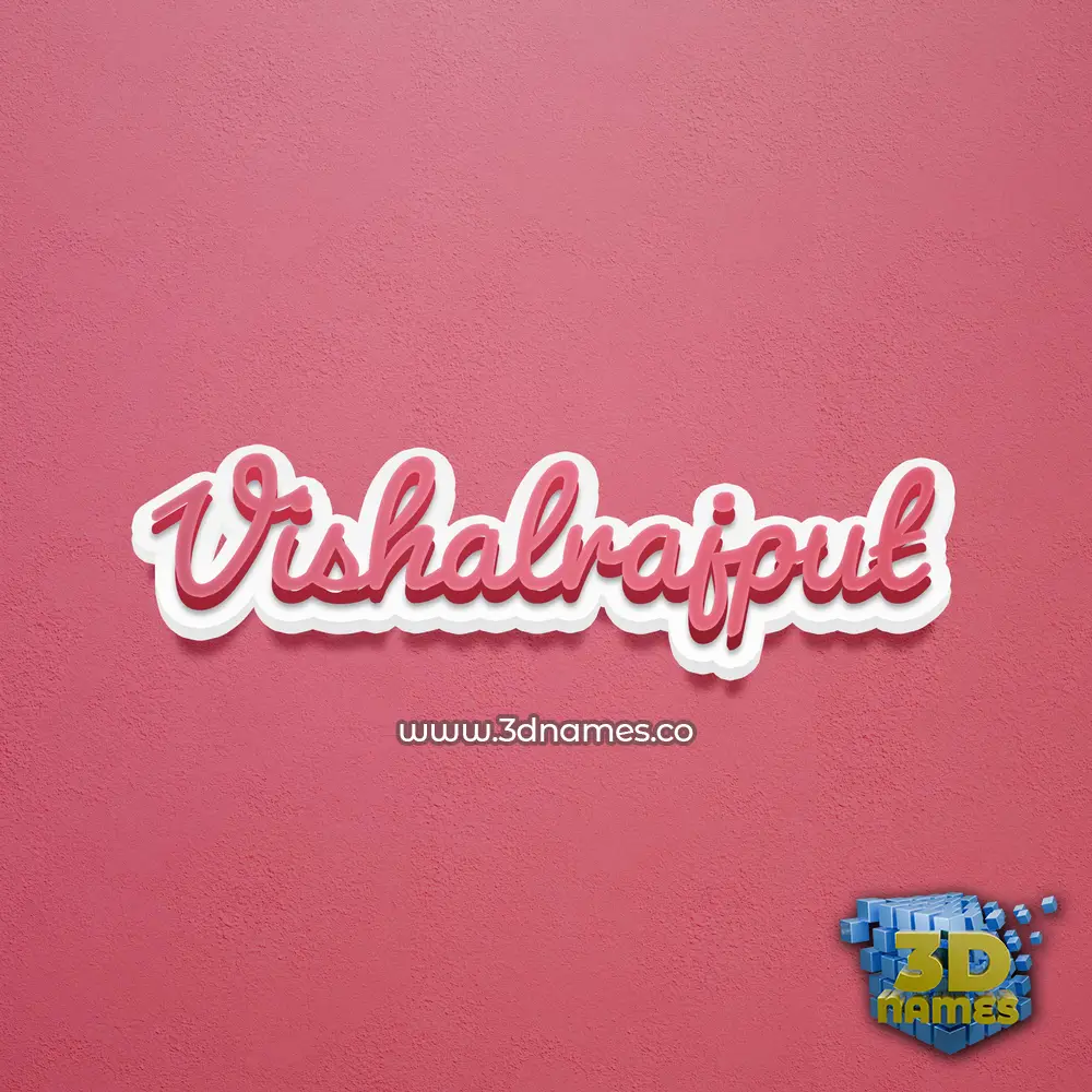 vishalrajput in Red Scribble style - 3D name wallpaper