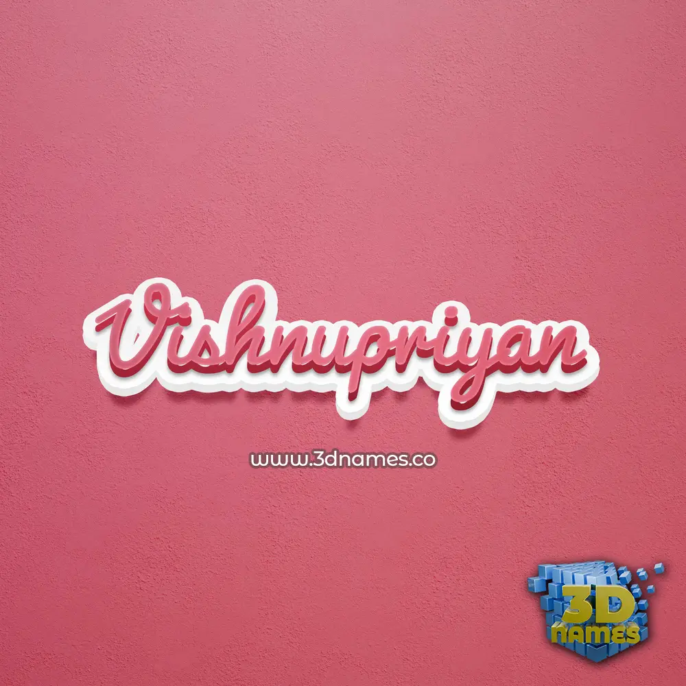 vishnupriyan in Red Scribble style - 3D name wallpaper