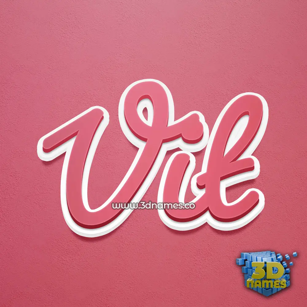 vit in Red Scribble style - 3D name wallpaper