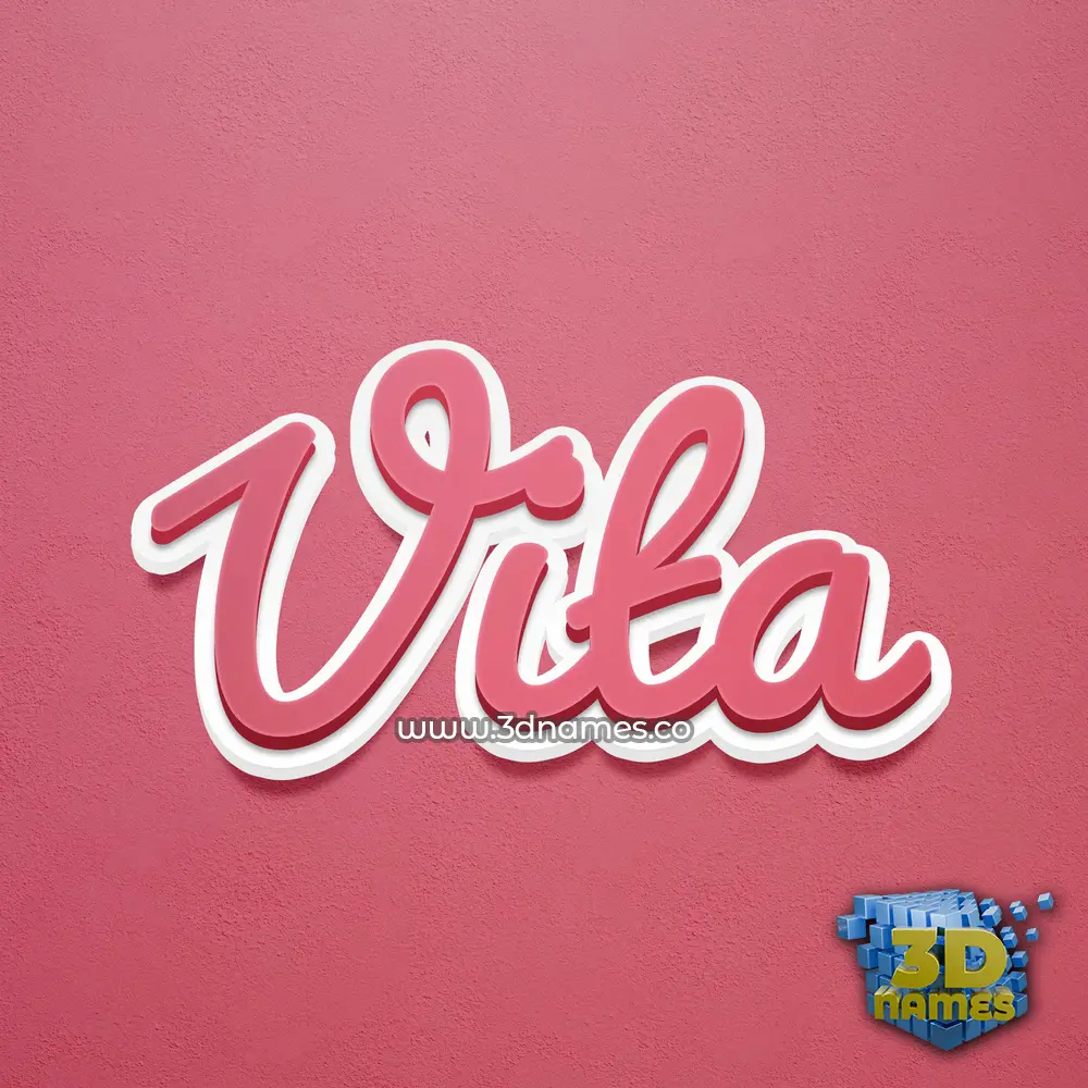 vita in Red Scribble style - 3D name wallpaper
