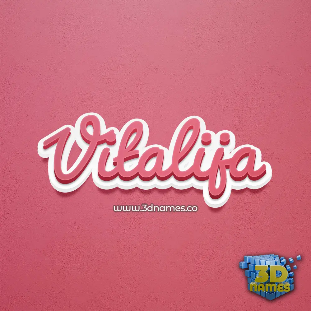 vitalija in Red Scribble style - 3D name wallpaper