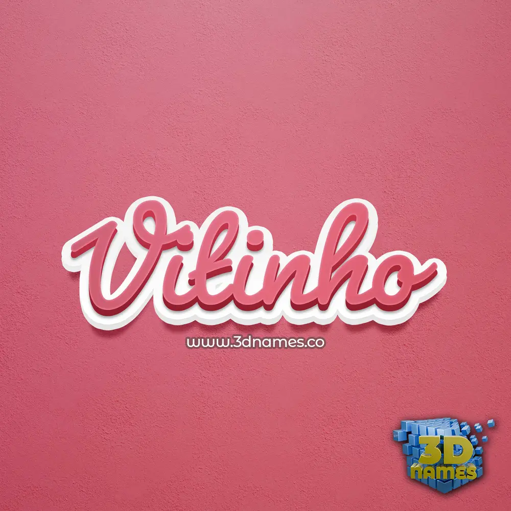 vitinho in Red Scribble style - 3D name wallpaper