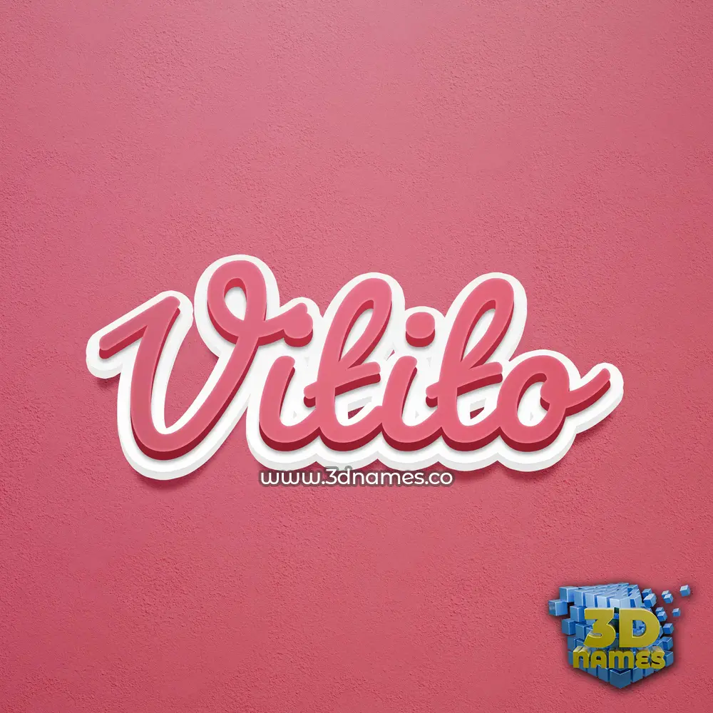vitito in Red Scribble style - 3D name wallpaper