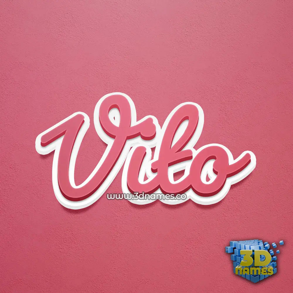 vito in Red Scribble style - 3D name wallpaper