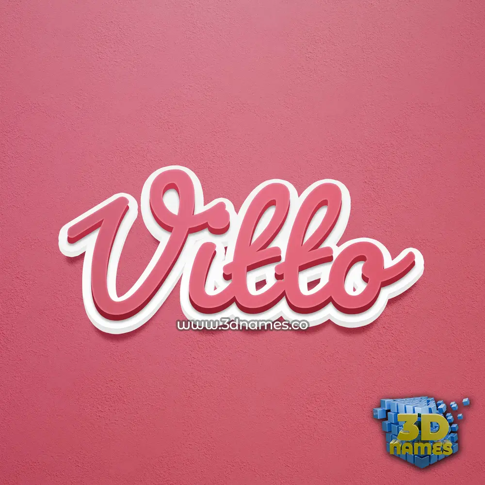 vitto in Red Scribble style - 3D name wallpaper