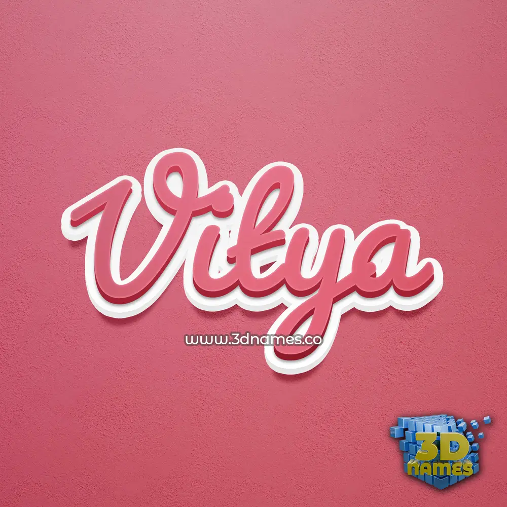 vitya in Red Scribble style - 3D name wallpaper
