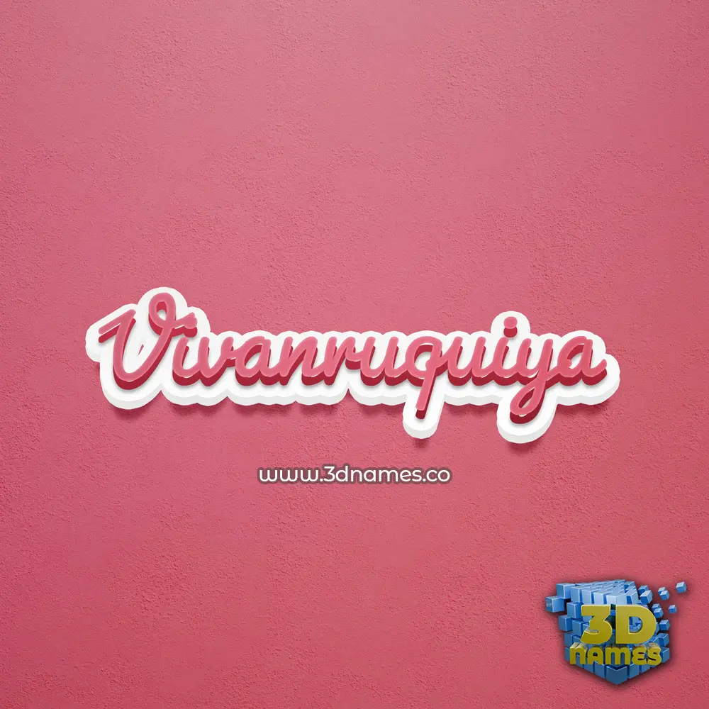 vivanruquiya in Red Scribble style - 3D name wallpaper
