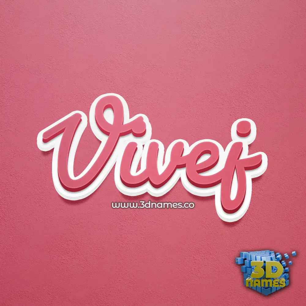 vivej in Red Scribble style - 3D name wallpaper