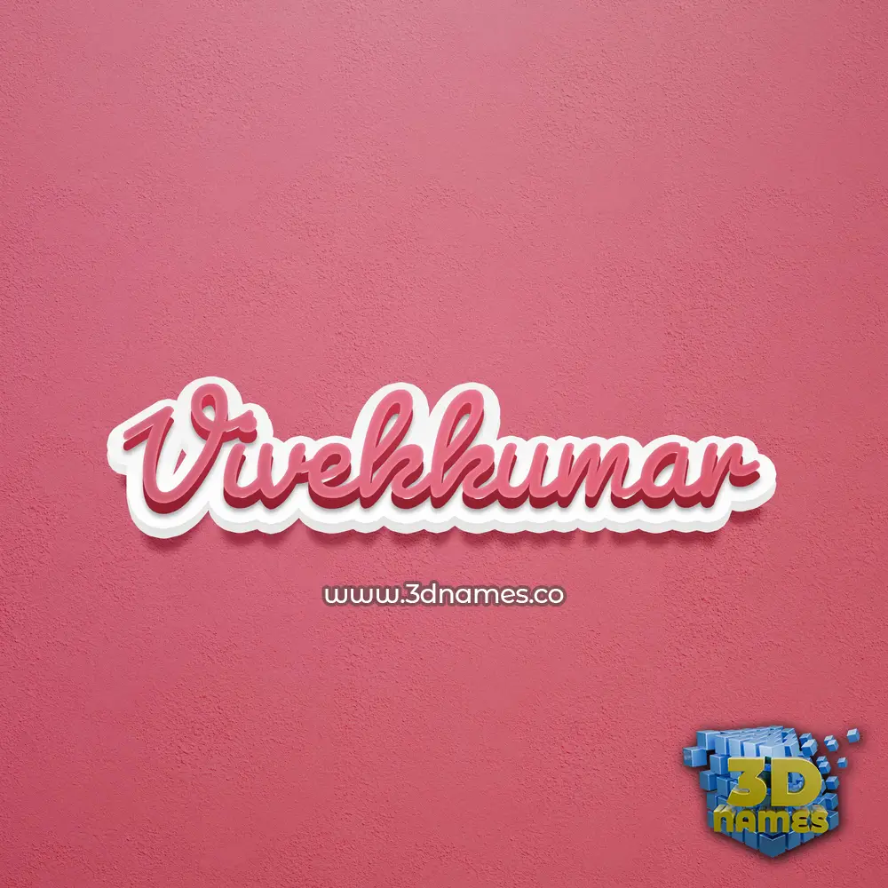 vivekkumar in Red Scribble style - 3D name wallpaper