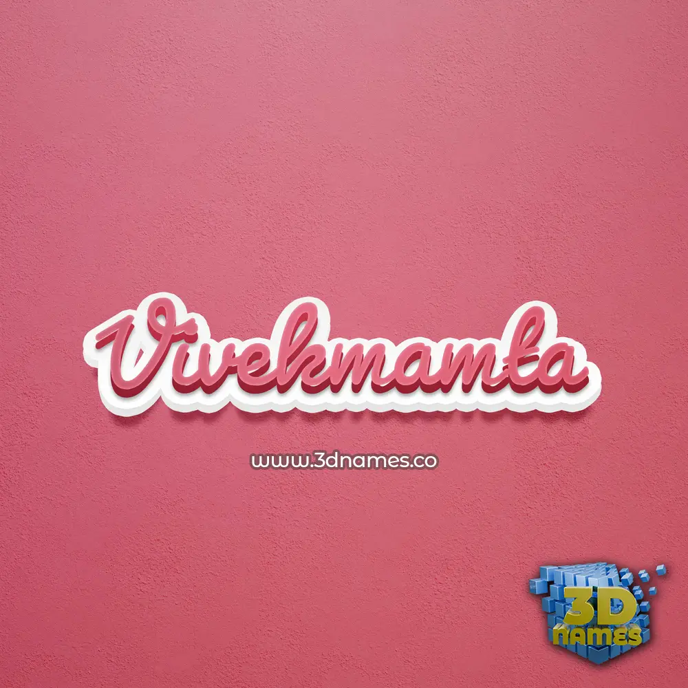 vivekmamta in Red Scribble style - 3D name wallpaper