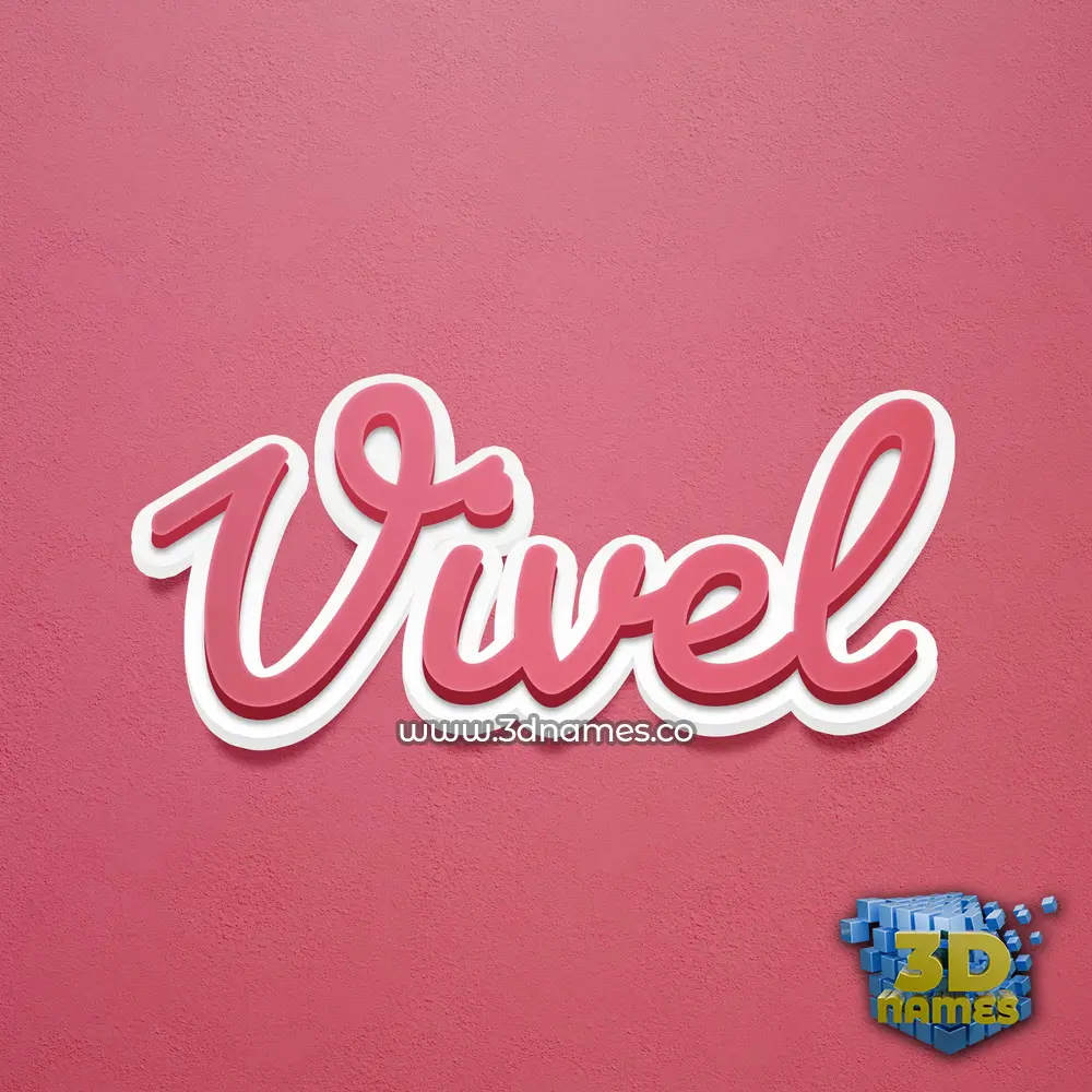 vivel in Red Scribble style - 3D name wallpaper