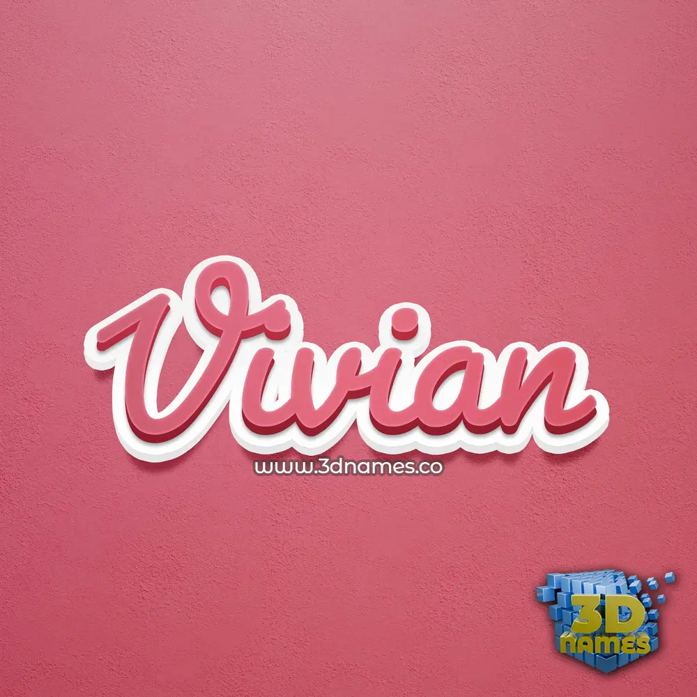 vivian in Red Scribble style - 3D name wallpaper