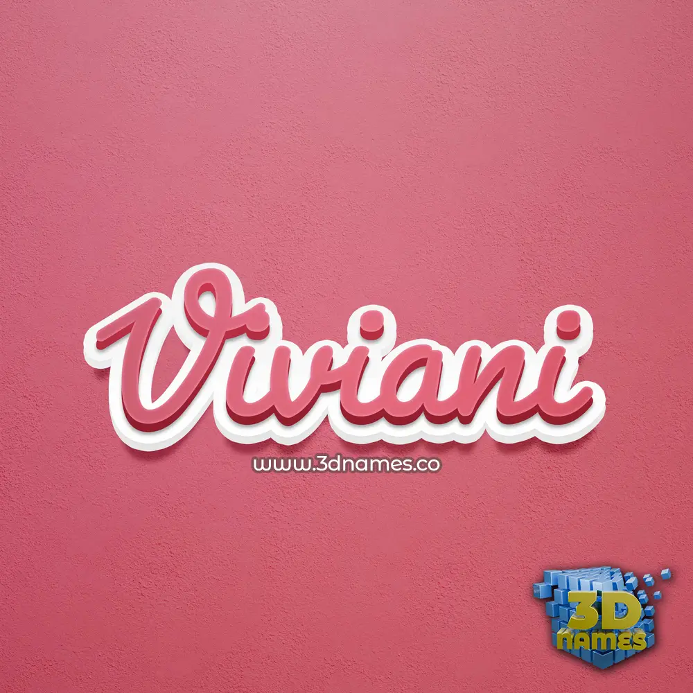 viviani in Red Scribble style - 3D name wallpaper