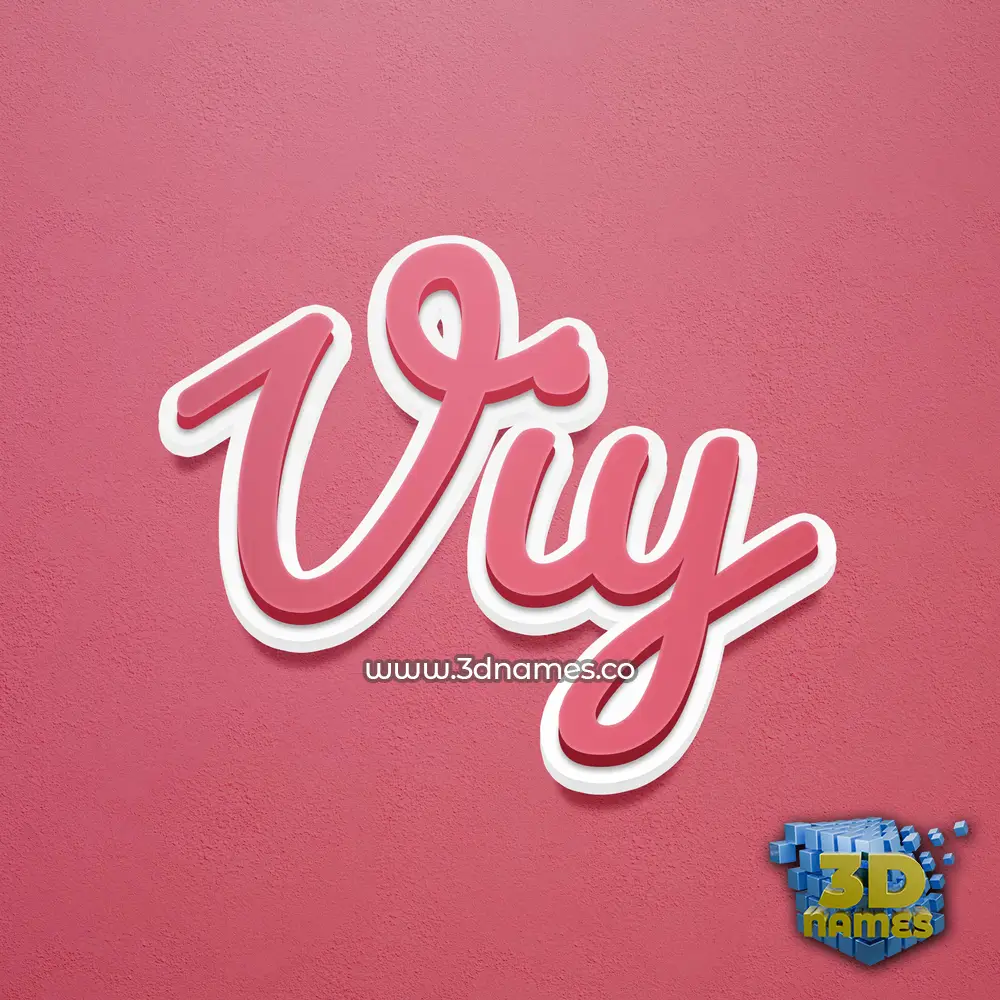 viy in Red Scribble style - 3D name wallpaper