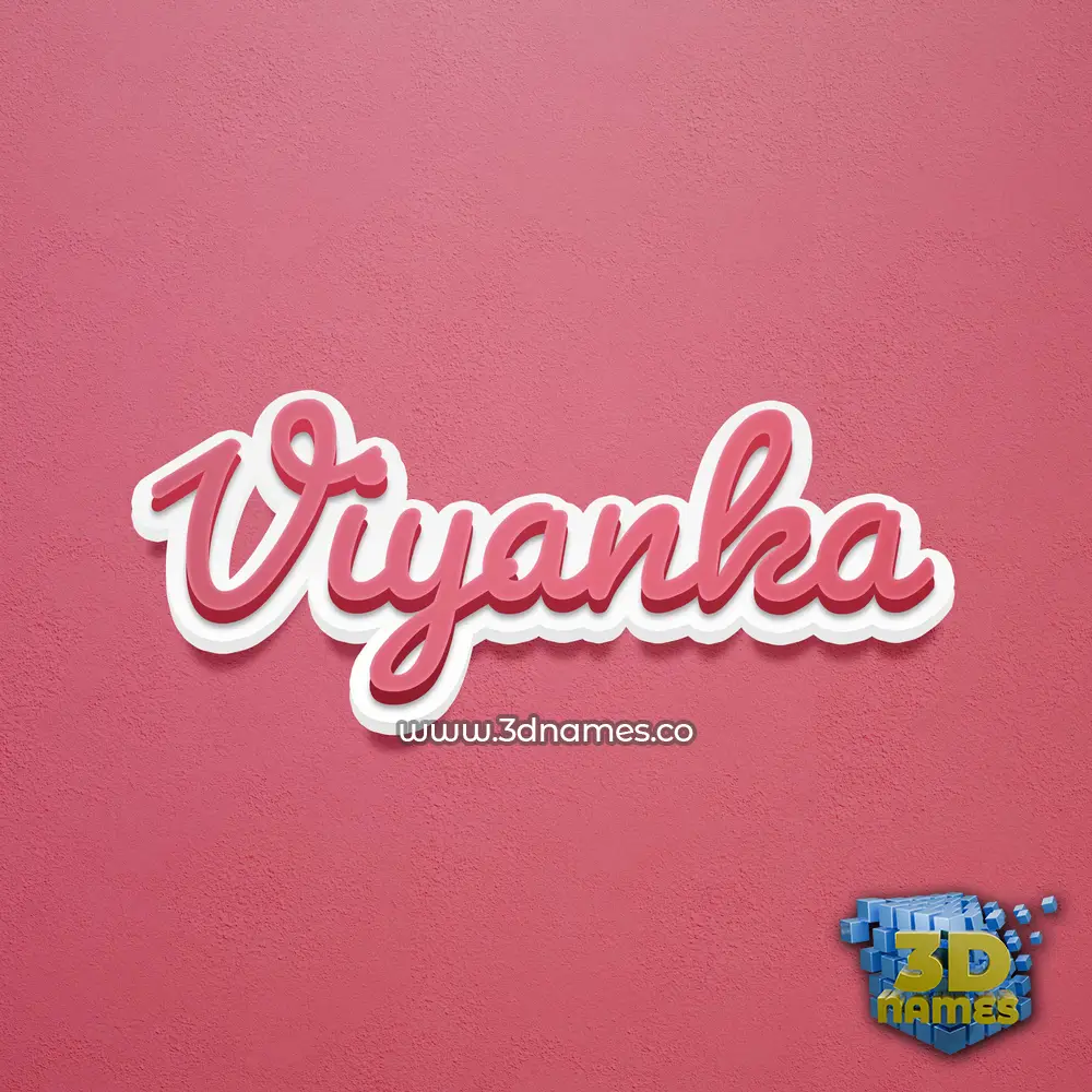 viyanka in Red Scribble style - 3D name wallpaper