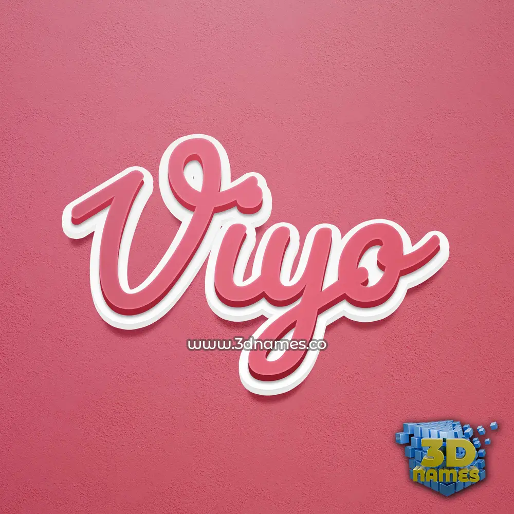 viyo in Red Scribble style - 3D name wallpaper