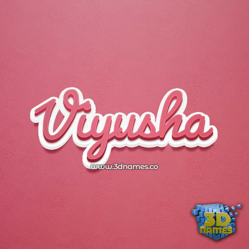 viyusha in Red Scribble style - 3D name wallpaper