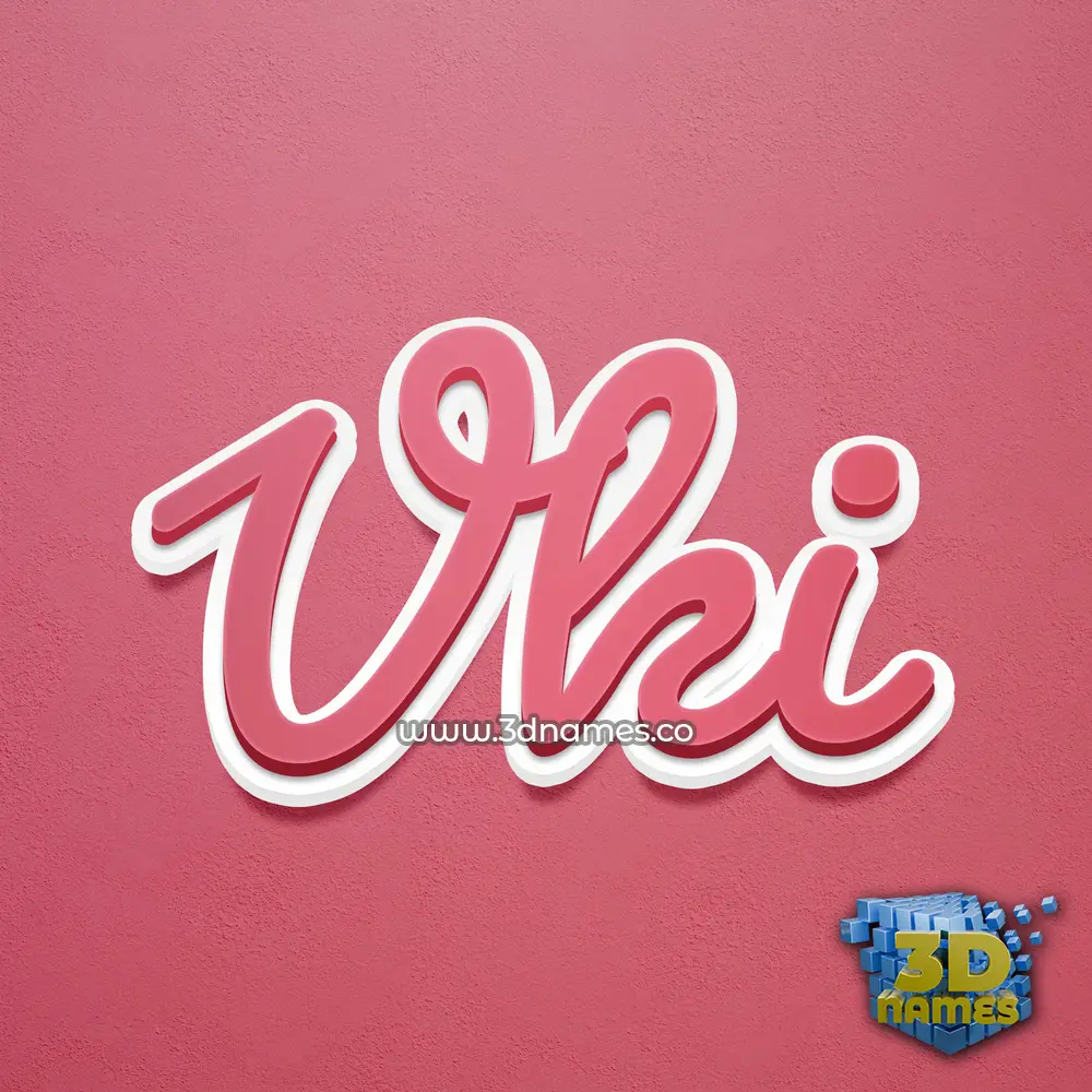 vki in Red Scribble style - 3D name wallpaper