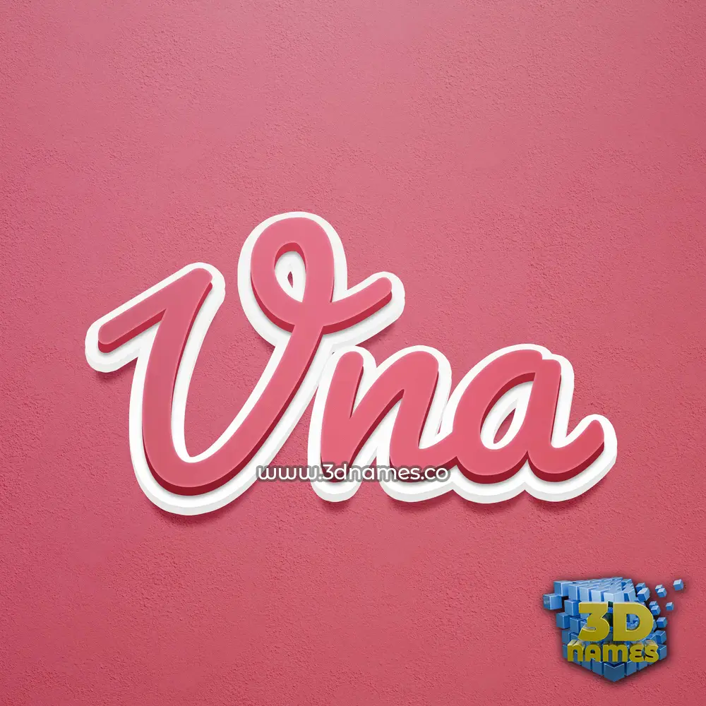 vna in Red Scribble style - 3D name wallpaper