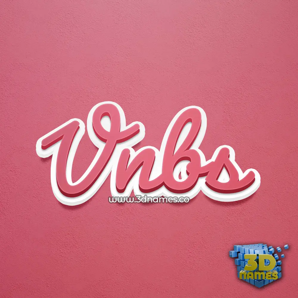 vnbs in Red Scribble style - 3D name wallpaper
