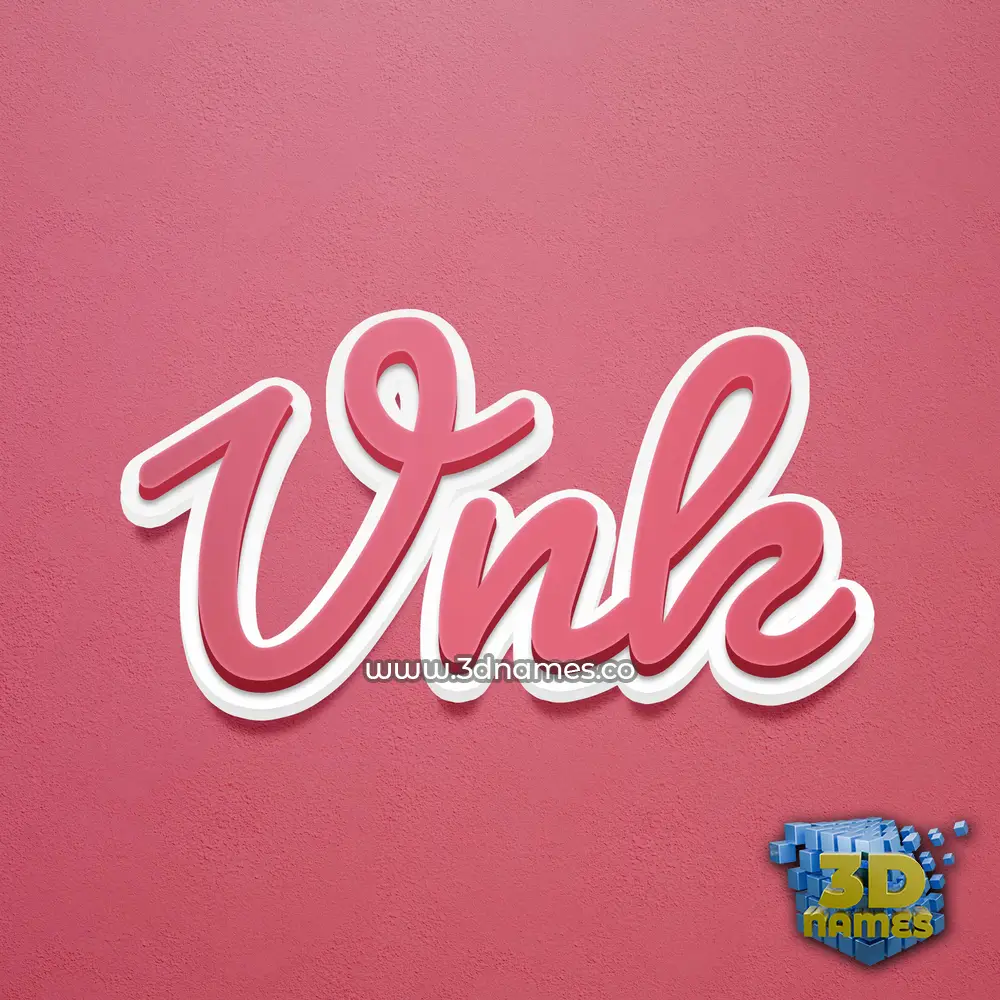 vnk in Red Scribble style - 3D name wallpaper