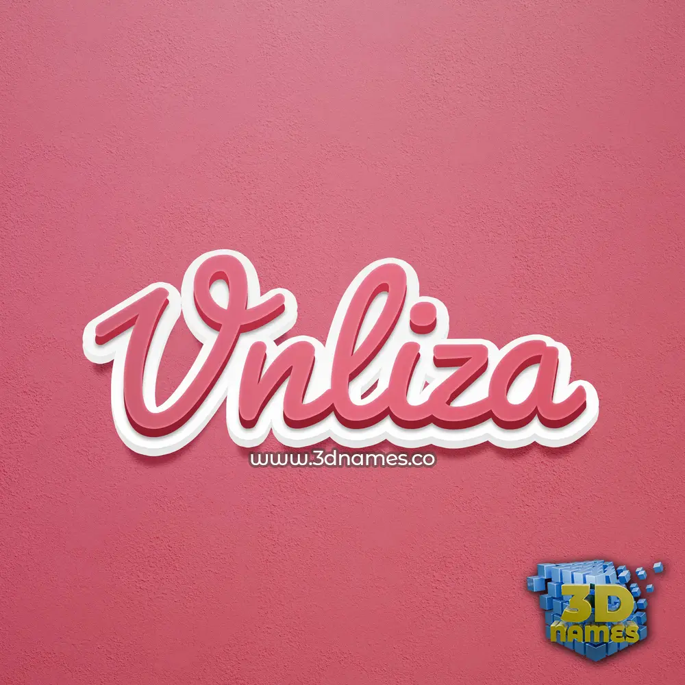 vnliza in Red Scribble style - 3D name wallpaper