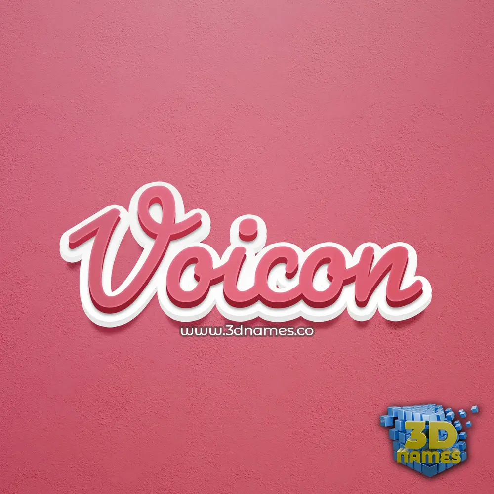 voicon in Red Scribble style - 3D name wallpaper