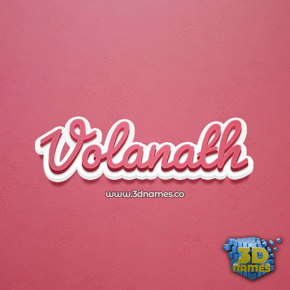 volanath in Red Scribble style - 3D name wallpaper