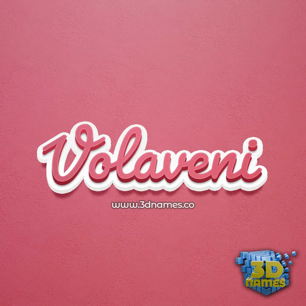 volaveni in Red Scribble style - 3D name wallpaper