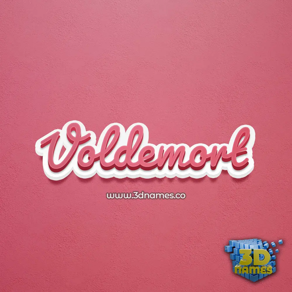 voldemort in Red Scribble style - 3D name wallpaper