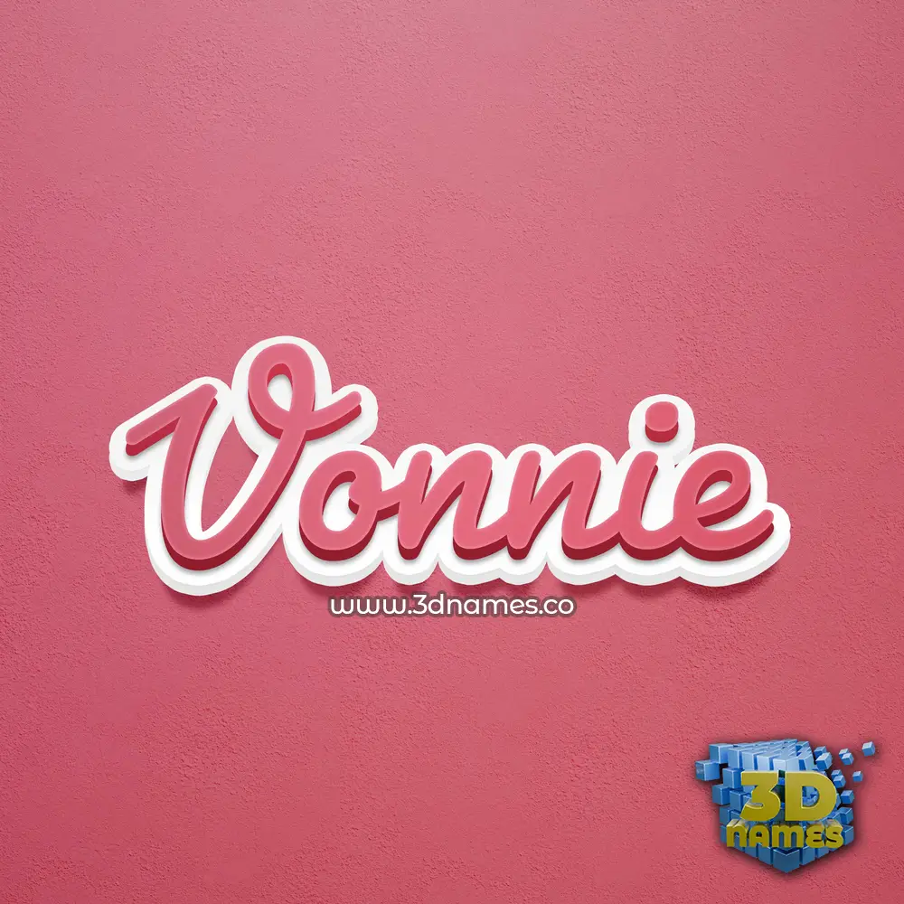 vonnie in Red Scribble style - 3D name wallpaper