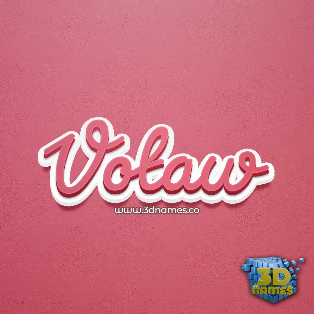votaw in Red Scribble style - 3D name wallpaper