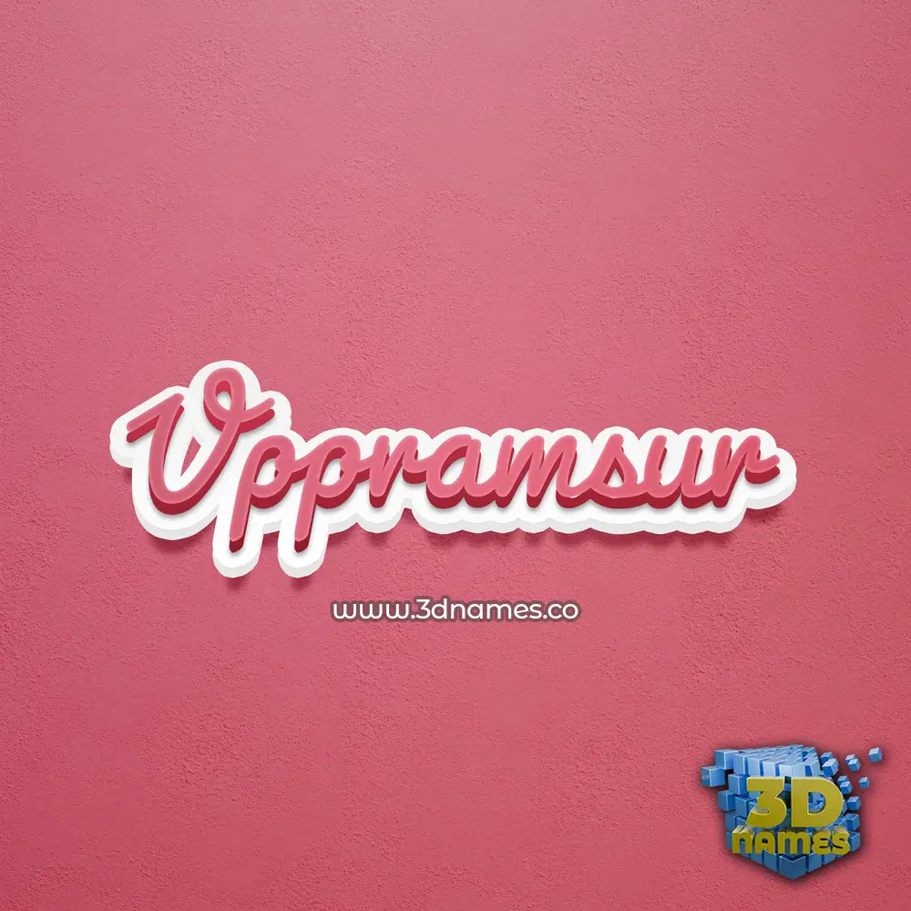 vppramsur in Red Scribble style - 3D name wallpaper