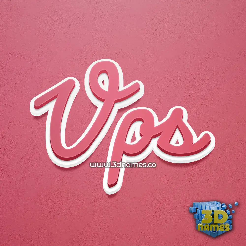 vps in Red Scribble style - 3D name wallpaper