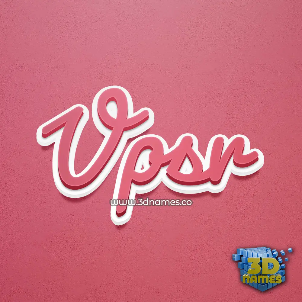 vpsr in Red Scribble style - 3D name wallpaper