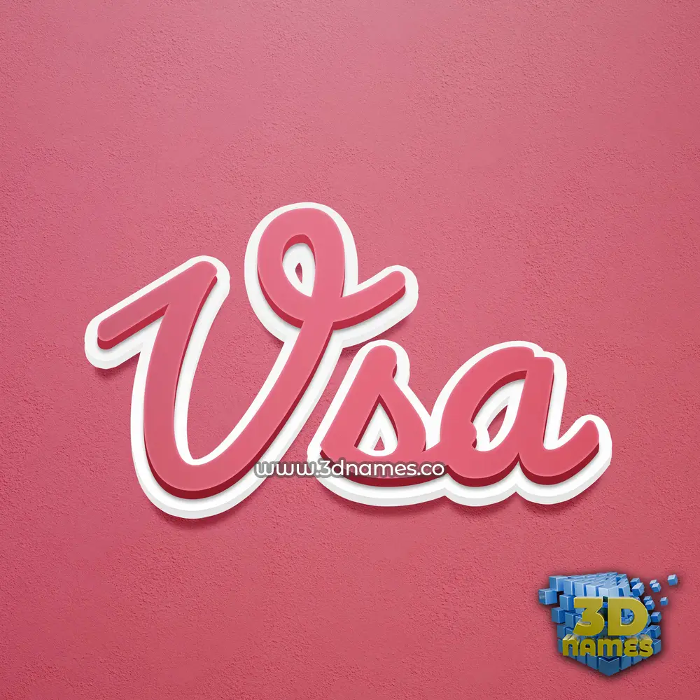 vsa in Red Scribble style - 3D name wallpaper