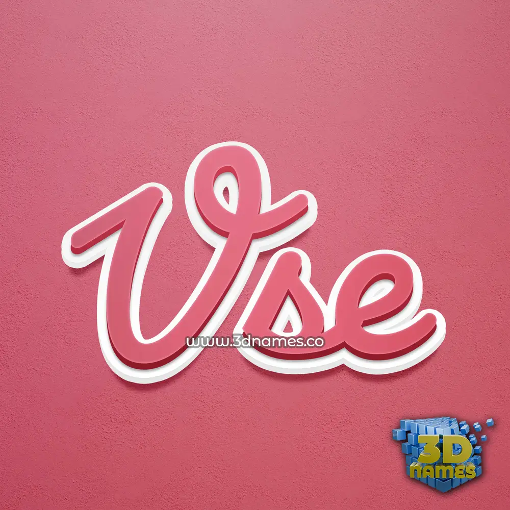 vse in Red Scribble style - 3D name wallpaper